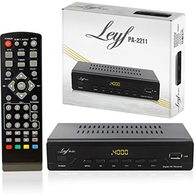 LEYF PA-2211 DTT-decoder Full HD 1080p DVB-T2 DTT-tuner tv-decoder (HDTV, SCART, USB) HD voor tv LEYF PA-2211 DTT-decoder Full HD 1080p DVB-T2 DTT-tuner tv-decoder (HDTV, SCART, USB) HD voor tv