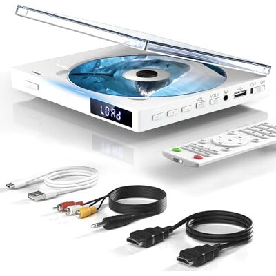 MAITE Mini-dvd-spelers voor tv, dvd-speler met meerdere regio's met HDMI-ingang Geheugen afspelen, CD kopiëren naar USB, PAL/NTSC geïntegreerd, incl. HDMI- en RCA-kabels MAITE Mini-dvd-spelers voor tv, dvd-speler met meerdere regio's met HDMI-ingang Geheugen afspelen, CD kopiëren naar USB, PAL/NTSC geïntegreerd, incl. HDMI- en RCA-kabels