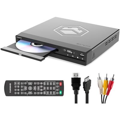 Oakcastle DVD100 DVD-speler voor tv met HDMI, mini-tv-speler, HDMI, RCA en afstandsbediening inbegrepen Oakcastle DVD100 DVD-speler voor tv met HDMI, mini-tv-speler, HDMI, RCA en afstandsbediening inbegrepen