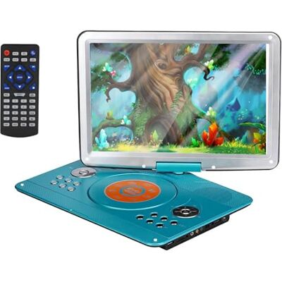 YOOHOO 14 inch draagbare dvd-speler met Remore controller hoge resolutie oplaadbare batterij groot scherm auto dvd-speler (groen) YOOHOO 14 inch draagbare dvd-speler met Remore controller hoge resolutie oplaadbare batterij groot scherm auto dvd-speler (groen)