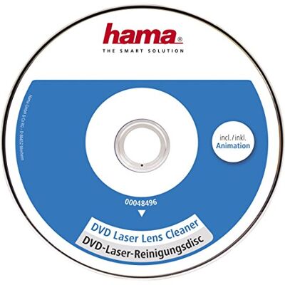 Hama Reinigingsdvd (voor laserleeskop, voor het verwijderen van vuil in dvd-spelers, laserreinigingsdvd's) wit/blauw/rood Hama Reinigingsdvd (voor laserleeskop, voor het verwijderen van vuil in dvd-spelers, laserreinigingsdvd's) wit/blauw/rood