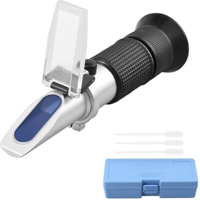 Proster Brix Honing Refractometer 0-80% ATC Draagbare suikertester voor fruit, sap, dranken, jam, siroop en saus, 3 pipetten en doos inbegrepen Proster Brix Honing Refractometer 0-80% ATC Draagbare suikertester voor fruit, sap, dranken, jam, siroop en saus, 3 pipetten en doos inbegrepen