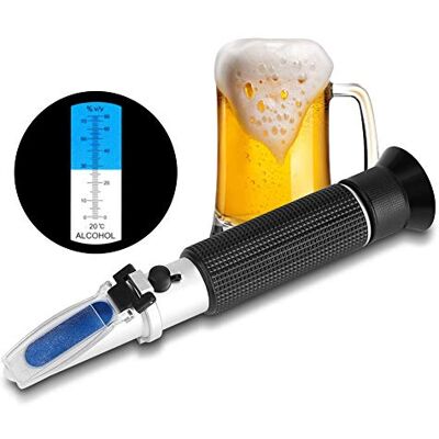 banapoy Alcohol Refractometer, Professionele Draagbare Refractometer Likeurtester, Digitale Alcohol Refractometer voor Wijn/Bier/Whisky, Met Automatische Temperatuurcompensatie (Atc), Nauwkeurig banapoy Alcohol Refractometer, Professionele Draagbare Refractometer Likeurtester, Digitale Alcohol Refractometer voor Wijn/Bier/Whisky, Met Automatische Temperatuurcompensatie (Atc), Nauwkeurig