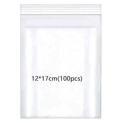 huruirui 100 kleine hersluitbare plastic zakken 12 x 17 cm voor keuken, koekjes, noten, sieraden, verzegelde verpakkingen, mini-plastic zakken 100 μm huruirui 100 kleine hersluitbare plastic zakken 12 x 17 cm voor keuken, koekjes, noten, sieraden, verzegelde verpakkingen, mini-plastic zakken 100 μm