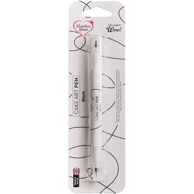 Rainbow Dust Professionele kunststift voor taarten, zwart, dubbele punt Rainbow Dust Professionele kunststift voor taarten, zwart, dubbele punt