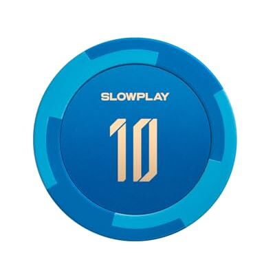 SLOWPLAY Godel 50 stuks pokerchips van klei imitatie klei, stevig, 14 g, grote 40 mm losse chips met 10 SLOWPLAY Godel 50 stuks pokerchips van klei imitatie klei, stevig, 14 g, grote 40 mm losse chips met 10