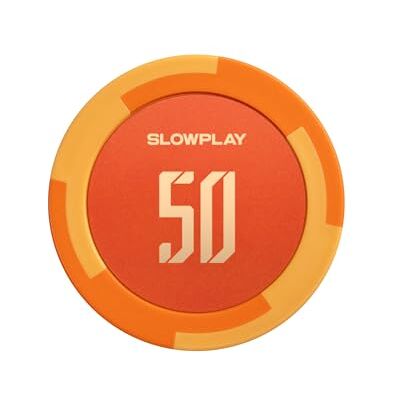 SLOWPLAY Godel Pokerchips van composietklei, 50 stuks, 14 g, grote 40 mm losse chips SLOWPLAY Godel Pokerchips van composietklei, 50 stuks, 14 g, grote 40 mm losse chips