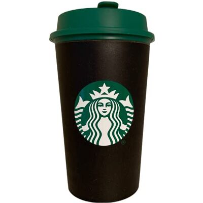 STARBUCKS 354 ml zwarte gerecyclede koffiemok STARBUCKS 354 ml zwarte gerecyclede koffiemok