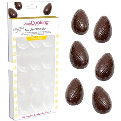 ScrapCooking Harde bakvorm chocolade eieren 12 afdrukken van paaseieren bakaccessoire van professionele kwaliteit 6753 ScrapCooking Harde bakvorm chocolade eieren 12 afdrukken van paaseieren bakaccessoire van professionele kwaliteit 6753