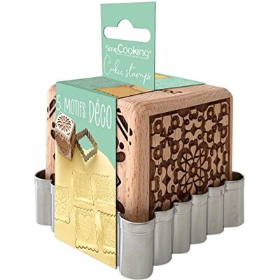 ScrapCooking SCRAP COOKING 5139 houten bakstempel met decoratieve patronen, huis, met 1 uitsteekvorm voor koekjes en decoratieve kubus met 5 gegraveerde zijden van reliëf, decoratieve vorm, 5139 ScrapCooking SCRAP COOKING 5139 houten bakstempel met decoratieve patronen, huis, met 1 uitsteekvorm voor koekjes en decoratieve kubus met 5 gegraveerde zijden van reliëf, decoratieve vorm, 5139