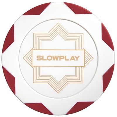 SLOWPLAY Nash Pokerchips van dikke klei, White Gold Edition, 14 g, grote 40 mm losse chips, 50 stuks SLOWPLAY Nash Pokerchips van dikke klei, White Gold Edition, 14 g, grote 40 mm losse chips, 50 stuks