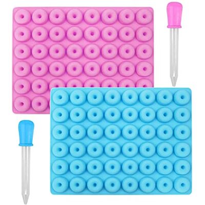 Lahviuu Mini-donutvormen, 2 stuks, siliconen, cake, kaars, snoep, gummibeer, donutapparaat, voor doe-het-zelf, muffins, koekjes, chocolade, cakes, zeep, haribo, gummy, gelei, /, / Lahviuu Mini-donutvormen, 2 stuks, siliconen, cake, kaars, snoep, gummibeer, donutapparaat, voor doe-het-zelf, muffins, koekjes, chocolade, cakes, zeep, haribo, gummy, gelei, /, /