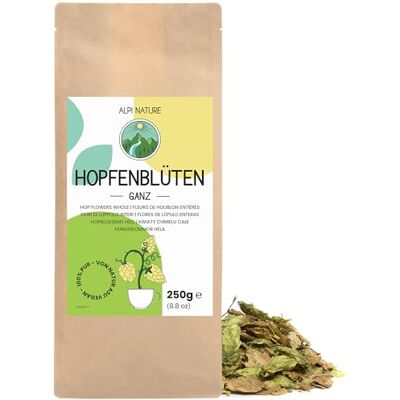 Alpi Nature Hele hop 250 g van , Gedroogde Hopblaadjes, Humulus Lupulus, Losse Kruidenthee Alpi Nature Hele hop 250 g van , Gedroogde Hopblaadjes, Humulus Lupulus, Losse Kruidenthee