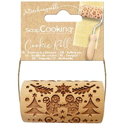 ScrapCooking Scrap Cooking 5305 Mini-houten rol "Peperkoekman" – decoraties met reliëfdruk – vorm decoratie koekjes, zandkoekjes, koekjes – 5305 ScrapCooking Scrap Cooking 5305 Mini-houten rol "Peperkoekman" – decoraties met reliëfdruk – vorm decoratie koekjes, zandkoekjes, koekjes – 5305