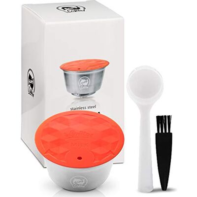 i Cafilas Herbruikbare Dolce Gusto capsule, compatibel met Nescafe Dolce Gusto machines, met 1 koffielepel en 1 reinigingsborstel, bruin (latte capsule) i Cafilas Herbruikbare Dolce Gusto capsule, compatibel met Nescafe Dolce Gusto machines, met 1 koffielepel en 1 reinigingsborstel, bruin (latte capsule)