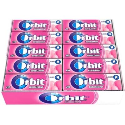 Wrigley's BUBBLEMINT BAAN ZONDER SUIKER (30 x 10) GRAGEAS Wrigley's BUBBLEMINT BAAN ZONDER SUIKER (30 x 10) GRAGEAS