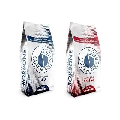 CAFFÈ BORBONE Vending Zak met 2 kg koffiebonen, rode en blauwe mengsels CAFFÈ BORBONE Vending Zak met 2 kg koffiebonen, rode en blauwe mengsels