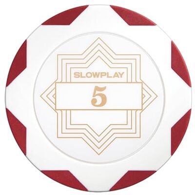 SLOWPLAY Nash Pokerchips van dikke klei, White Gold Edition, 14 g, grote 40 mm losse chips, 50 stuks SLOWPLAY Nash Pokerchips van dikke klei, White Gold Edition, 14 g, grote 40 mm losse chips, 50 stuks