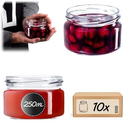 KADAX 10 kleine jampotten met deksel, 250 ml, jampotten, inmaakpotten, inmaakpotten, inmaakpotten, inmaakpotten, jampotten, cadeaupotten voor honing, specerijen KADAX 10 kleine jampotten met deksel, 250 ml, jampotten, inmaakpotten, inmaakpotten, inmaakpotten, inmaakpotten, jampotten, cadeaupotten voor honing, specerijen