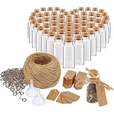 com-four ® 60x glazen flessen, met accessoires om te labelen en op te hangen, voor bruiloften of verjaardagen, voor thee, specerijen, zout, zaden, kruiden ca. 10 ml (060 stuks + toebehoren) pour mariages ou anniversaires pour thé épices sel graines herb com-four ® 60x glazen flessen, met accessoires om te labelen en op te hangen, voor bruiloften of verjaardagen, voor thee, specerijen, zout, zaden, kruiden ca. 10 ml (060 stuks + toebehoren) pour mariages ou anniversaires pour thé épices sel graines herb