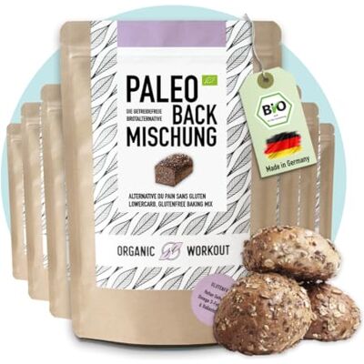 Organic Workout Paleo Brood Mix 10 stuks – 100% biologisch Paleo glutenvrij eiwitbrood hoge vezels zonder toegevoegde suiker zonder bonen Organic Workout Paleo Brood Mix 10 stuks – 100% biologisch Paleo glutenvrij eiwitbrood hoge vezels zonder toegevoegde suiker zonder bonen