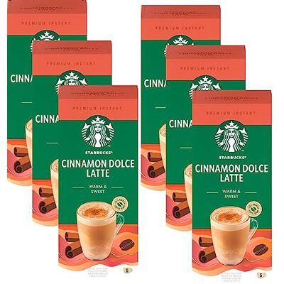 STARBUCKS Cinnamon Dolce Latte Premium instant koffie, 5 zakjes (6 stuks, 30 zakjes in totaal) STARBUCKS Cinnamon Dolce Latte Premium instant koffie, 5 zakjes (6 stuks, 30 zakjes in totaal)