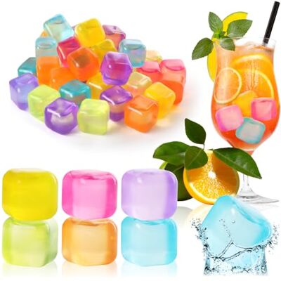 com-four ® 30 x herbruikbare ijsblokjes in heldere kleuren feestijsblokjes voor het opfrissen van dranken com-four ® 30 x herbruikbare ijsblokjes in heldere kleuren feestijsblokjes voor het opfrissen van dranken