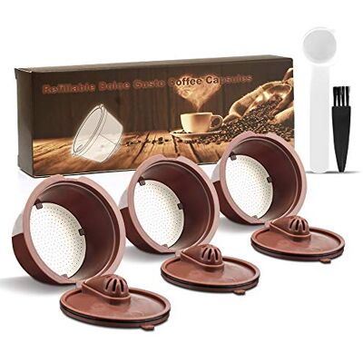 i Cafilas Herbruikbare en navulbare koffiecapsules van staal Voor Dolce Gusto Meer schuim (koffiecapsules) i Cafilas Herbruikbare en navulbare koffiecapsules van staal Voor Dolce Gusto Meer schuim (koffiecapsules)