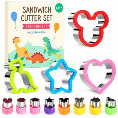 ririess Sandwichsnijder 12 stuks uitsteekvormpjes, broodsnijders en fruitsnijders Voor koekjes, suikerpasta, gebak, sandwiches en seizoensgebonden culinaire creaties ririess Sandwichsnijder 12 stuks uitsteekvormpjes, broodsnijders en fruitsnijders Voor koekjes, suikerpasta, gebak, sandwiches en seizoensgebonden culinaire creaties