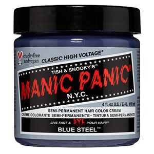 MANIC PANIC Blue Steel Classic Cream Vegan Cruelty Free Blue Semi-Permanent Hair Dye 118 ml
