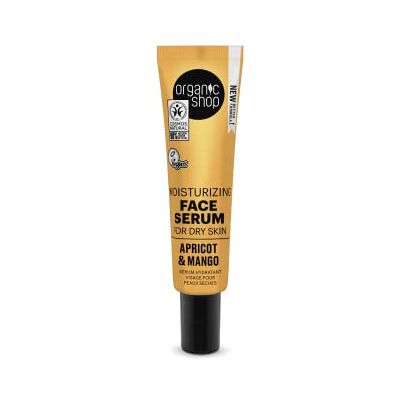 Organic Shop Hydraterend serum voor gezicht, droge huid, abrikoos en mango, 30 ml Organic Shop Hydraterend serum voor gezicht, droge huid, abrikoos en mango, 30 ml