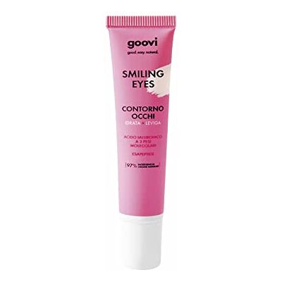 Goovi , Smiling Eyes Oogcrème, ideaal voor alle soorten leer, maakt de huid rond en elastisch, voorkomt ruitvorming, 15 ml Goovi , Smiling Eyes Oogcrème, ideaal voor alle soorten leer, maakt de huid rond en elastisch, voorkomt ruitvorming, 15 ml