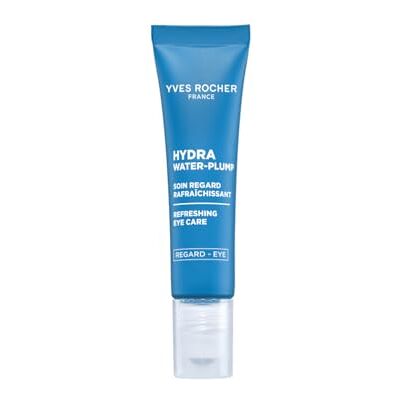 Yves Rocher Hydra Water Plump Vochtinbrengende oogcrème, oogcontour anti-donkere kringen en anti-vermoeidheid, hyaluronzuur en opgevuld, frisse en heldere look, oogverzorging voor dames, 15 ml Yves Rocher Hydra Water Plump Vochtinbrengende oogcrème, oogcontour anti-donkere kringen en anti-vermoeidheid, hyaluronzuur en opgevuld, frisse en heldere look, oogverzorging voor dames, 15 ml