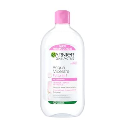 Garnier Micellair water voor de gevoelige huid, alles-in-1 make-upremover, reinigt en hydrateert zonder uitspoelen, 700 ml, 1 stuk Garnier Micellair water voor de gevoelige huid, alles-in-1 make-upremover, reinigt en hydrateert zonder uitspoelen, 700 ml, 1 stuk