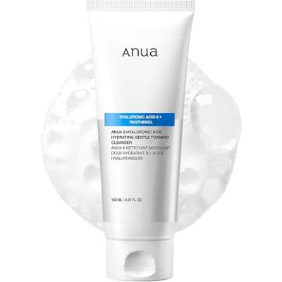 Anua Hydrating Gentle Foaming Cleanser, hyaluronzuur, glycerine, zink, panthenol, Koreaanse gezichtsreiniger, dubbele reiniging, Koreaanse huidverzorging, 150 ml Anua Hydrating Gentle Foaming Cleanser, hyaluronzuur, glycerine, zink, panthenol, Koreaanse gezichtsreiniger, dubbele reiniging, Koreaanse huidverzorging, 150 ml