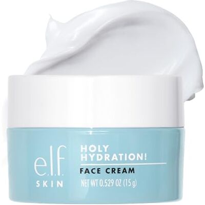 e.l.f. Gezichtscrème SKIN Holy Hydration!: Vochtinbrengende crème die de huid voedt en volmaakt, verrijkt met hyaluronzuur, veganistisch en dierproefvrij gecertificeerd. e.l.f. Gezichtscrème SKIN Holy Hydration!: Vochtinbrengende crème die de huid voedt en volmaakt, verrijkt met hyaluronzuur, veganistisch en dierproefvrij gecertificeerd.