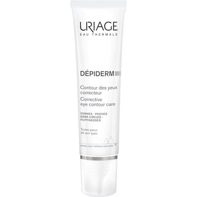 Uriage Depiderm corrigerende oogverzorging met vitamine C en destransulfaat, voor donkere kringen, gezwollen ogen, kraaienpootjes, geurvrij, 95% ingrediënten van natuurlijke oorsprong, 15 ml Uriage Depiderm corrigerende oogverzorging met vitamine C en destransulfaat, voor donkere kringen, gezwollen ogen, kraaienpootjes, geurvrij, 95% ingrediënten van natuurlijke oorsprong, 15 ml