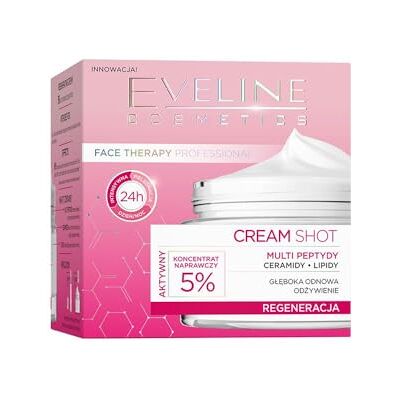 EVELINE COSMETICS Regenererende crème met 5% herstellend concentraat voor droge en verouderende huid, biomimetische peptiden, ceramiden, natuurlijke oliën, dag- en nachtverzorging EVELINE COSMETICS Regenererende crème met 5% herstellend concentraat voor droge en verouderende huid, biomimetische peptiden, ceramiden, natuurlijke oliën, dag- en nachtverzorging