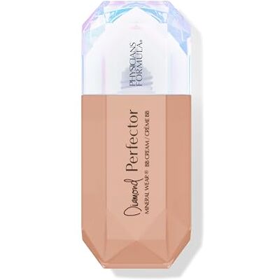 Physicians Formula Mineral Wear Diamond Perfector BB Cream, vochtinbrengende crème met diamantextract en vitamine E, lichte dekking, lichtgevende afwerking, Tan to Deep Physicians Formula Mineral Wear Diamond Perfector BB Cream, vochtinbrengende crème met diamantextract en vitamine E, lichte dekking, lichtgevende afwerking, Tan to Deep