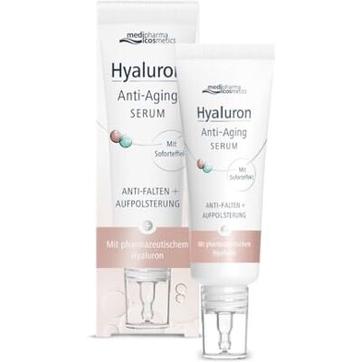 Medipharma Cosmetics Hyaluron Anti-Aging Serum, anti-rimpel en opvulling, 30 ml gel Medipharma Cosmetics Hyaluron Anti-Aging Serum, anti-rimpel en opvulling, 30 ml gel