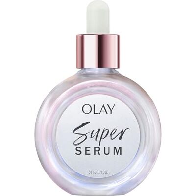 Olay Super Serum 5 voordelen in 1, hydraterend gezichtsserum 50 ml, met vitamine C, niacinamide, collageenpeptiden en vitamine E, stralende huid, steviger en zacht, lichte formule Olay Super Serum 5 voordelen in 1, hydraterend gezichtsserum 50 ml, met vitamine C, niacinamide, collageenpeptiden en vitamine E, stralende huid, steviger en zacht, lichte formule