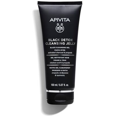 Apivita Zwarte reinigingsgel, 150 ml, Black Detox, gezicht en ogen Apivita Zwarte reinigingsgel, 150 ml, Black Detox, gezicht en ogen