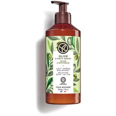 Yves Rocher Lichaamsmelk olijf en kleine korrel, hydraterende bodylotion, langdurige hydratatie en zachte huid, lichte textuur en snelle penetratie, ontspannende mediterrane geur, 97% natuurlijk, 390 Yves Rocher Lichaamsmelk olijf en kleine korrel, hydraterende bodylotion, langdurige hydratatie en zachte huid, lichte textuur en snelle penetratie, ontspannende mediterrane geur, 97% natuurlijk, 390