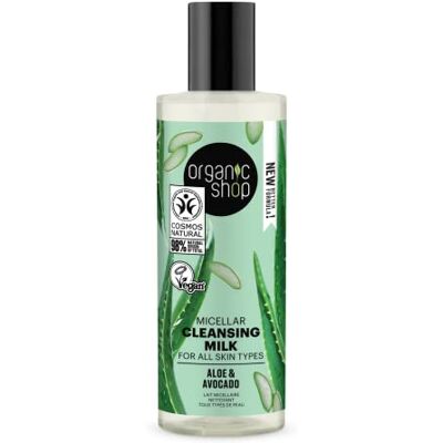 Organic Shop Micellaire reinigingsmelk voor alle huidtypes, avocado en aloë (150 ml) Organic Shop Micellaire reinigingsmelk voor alle huidtypes, avocado en aloë (150 ml)