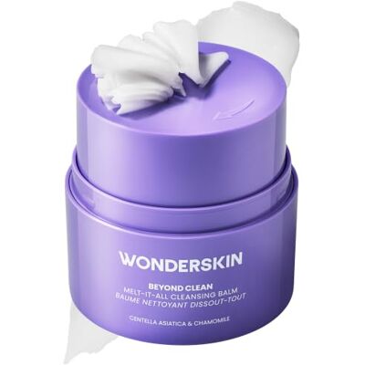 Wonderskin Cleansing Balm Smelt alles weg Balm to Milk Makeup Remover, zachte hydraterende gezichtsreiniger met Centella en Kamille Wonderskin Cleansing Balm Smelt alles weg Balm to Milk Makeup Remover, zachte hydraterende gezichtsreiniger met Centella en Kamille