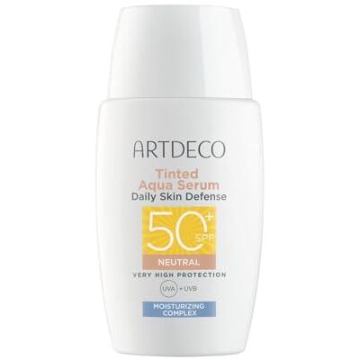 Artdeco Tinted Aqua Serum Daily Skin Defense SPF50+ Soin de jour teinté avec très haute protection solaire Fluide ultra léger avec acide hyaluronique & vitamine E Finition naturelle 1 x 40 ml Artdeco Tinted Aqua Serum Daily Skin Defense SPF50+ Soin de jour teinté avec très haute protection solaire Fluide ultra léger avec acide hyaluronique & vitamine E Finition naturelle 1 x 40 ml