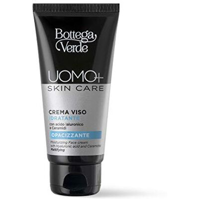 Bottega Verde , Homme + Huidverzorging, gezichtscrème, matterend, hydraterend, met hyaluronzuur en ceramiden (50 ml) Bottega Verde , Homme + Huidverzorging, gezichtscrème, matterend, hydraterend, met hyaluronzuur en ceramiden (50 ml)