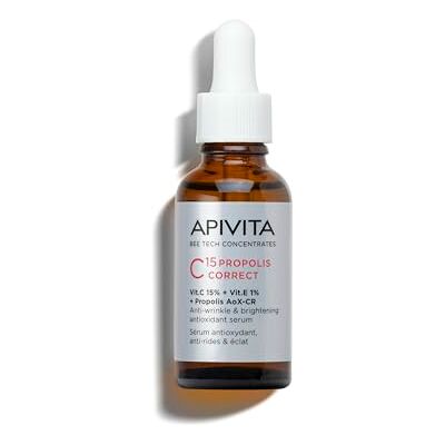 Apivita Bee Tech C15 Propolis Correct concentraat 30 ml antioxidant en verhelderend serum met 15% pure gestabiliseerde vitamine C 1% vitamine E en gepatenteerde AoX-CR propolis nee Apivita Bee Tech C15 Propolis Correct concentraat 30 ml antioxidant en verhelderend serum met 15% pure gestabiliseerde vitamine C 1% vitamine E en gepatenteerde AoX-CR propolis nee