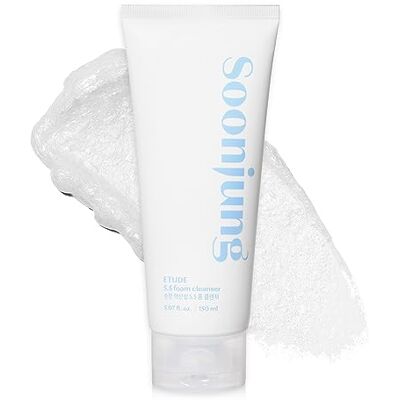 ETUDE SoonJung Reinigingsschuim 5.5, 5.1 fl. oz. (150 ml), 23 AD, veganistische vochtinbrengende gezichtsreiniger met zachte bubbels ETUDE SoonJung Reinigingsschuim 5.5, 5.1 fl. oz. (150 ml), 23 AD, veganistische vochtinbrengende gezichtsreiniger met zachte bubbels