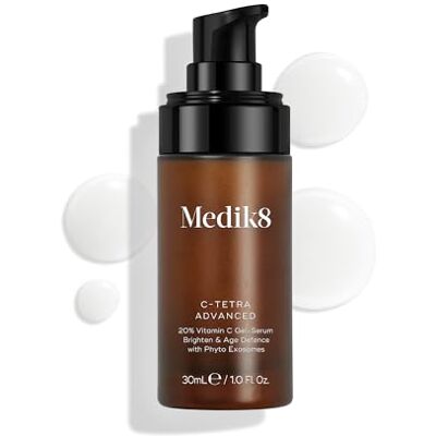Medik8 C-Tetra Advanced Gel Serum 20% vitamine C met fyto-exosomen, beschermt tegen vroegtijdige huidveroudering en verheldert de versnelde huid, 30 ml Medik8 C-Tetra Advanced Gel Serum 20% vitamine C met fyto-exosomen, beschermt tegen vroegtijdige huidveroudering en verheldert de versnelde huid, 30 ml